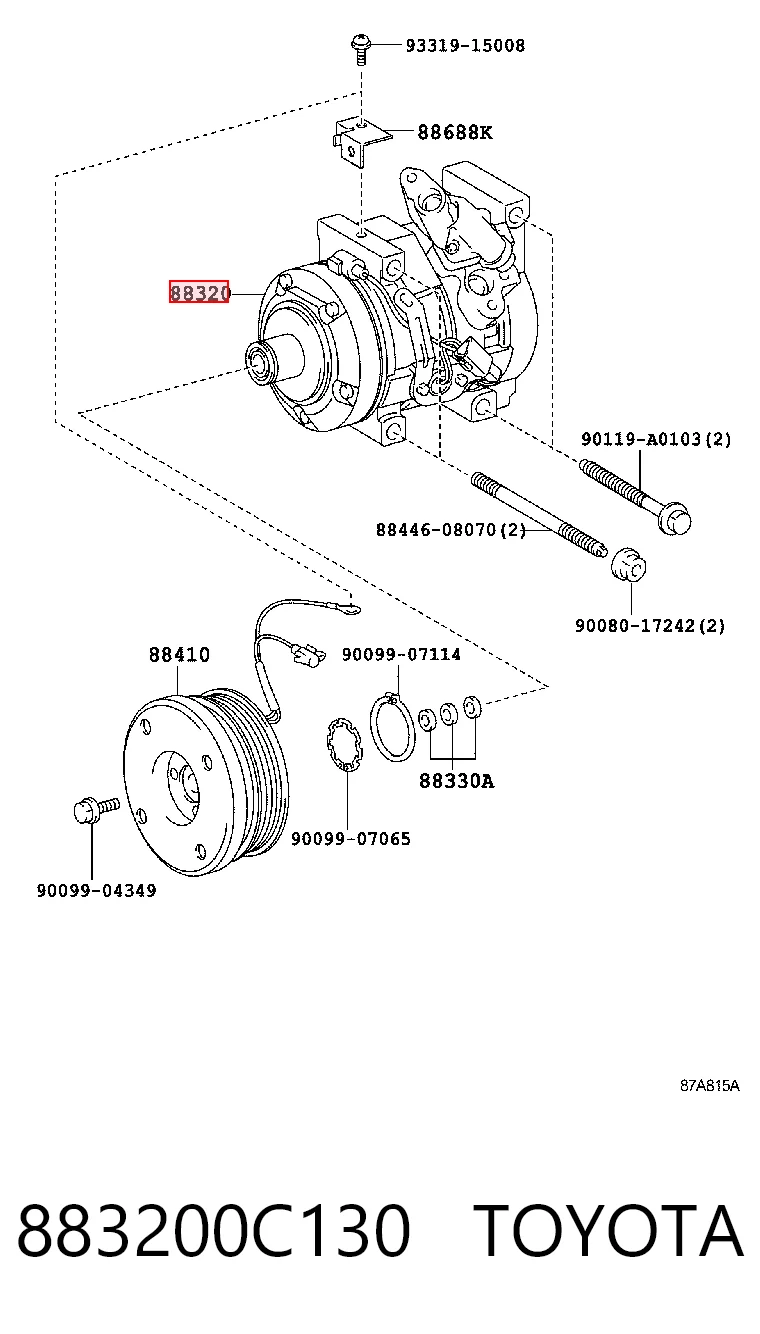 883200C130 Toyota Компресор холодоагенту