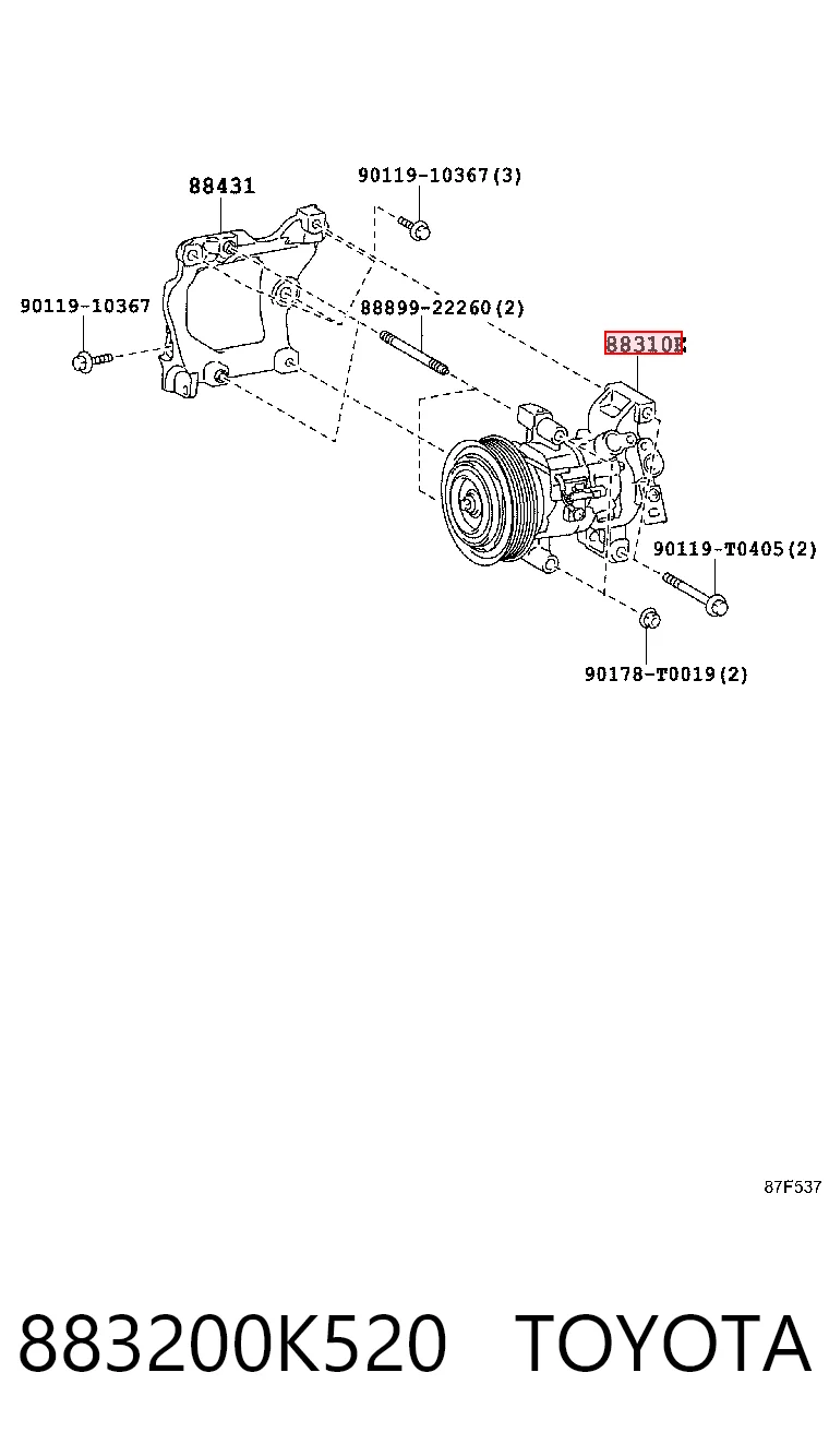 Купити 883100KB60 Denso Компресор кліматичної установки