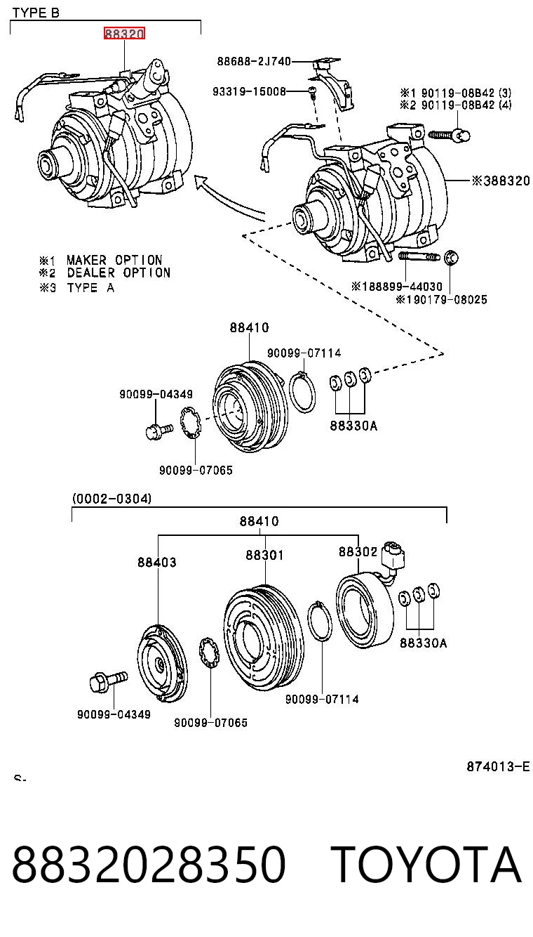 8832028350 Toyota Компресор холодоагенту