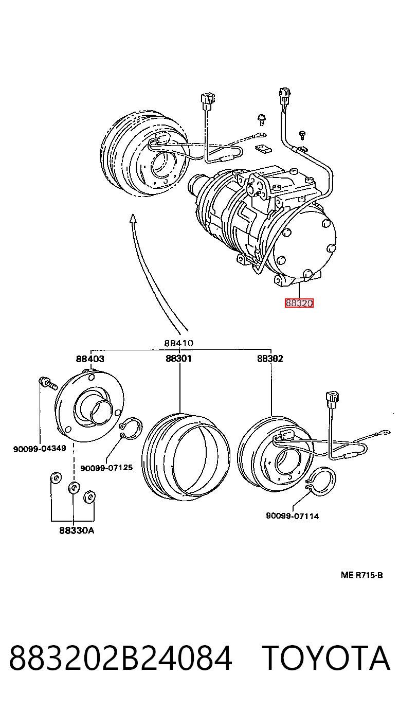 Насос кондиціонера Toyota Carina E