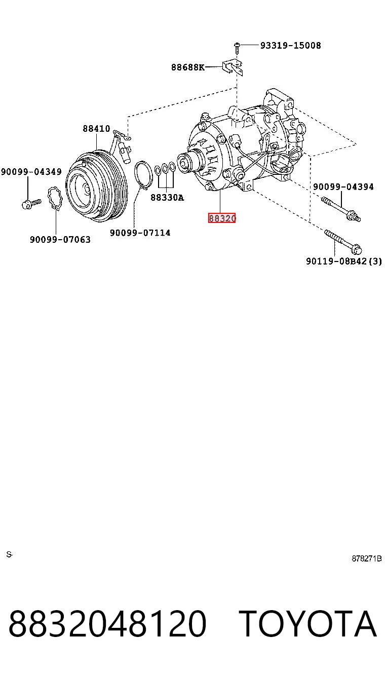 8832048120 Toyota Компресор холодоагенту