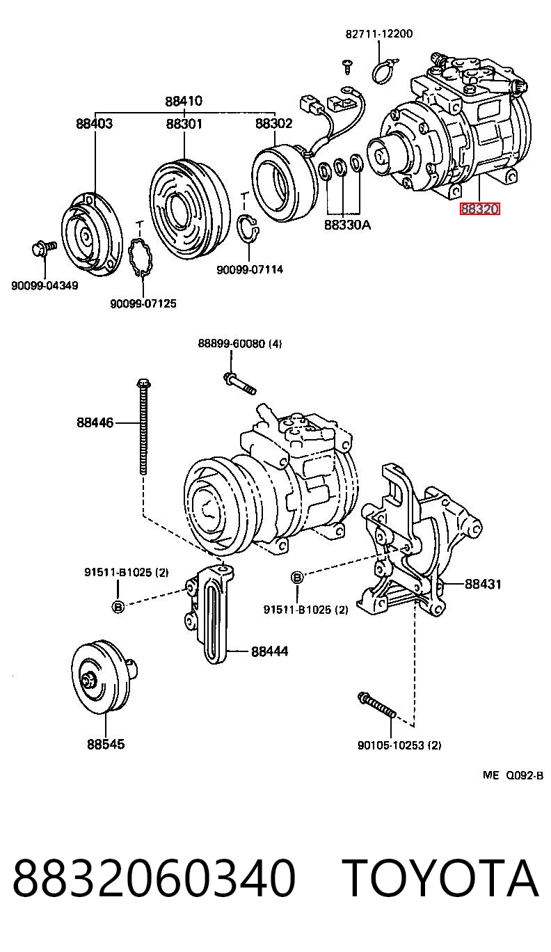 8832060340 Toyota Компресор холодоагенту
