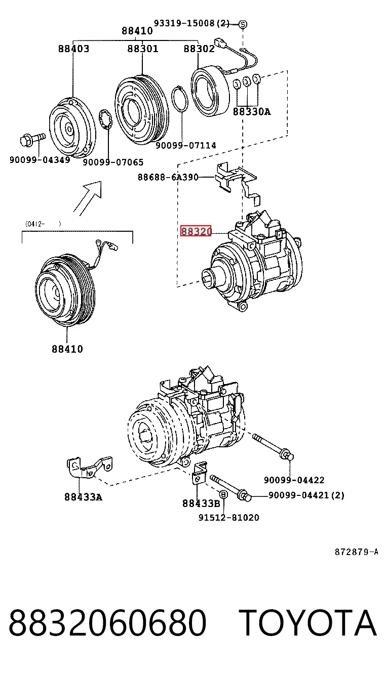 8832060680 Toyota Компресор холодоагенту