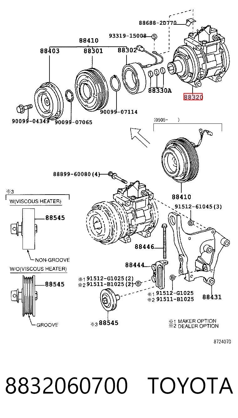 Насос кондиціонера Toyota Land Cruiser 100