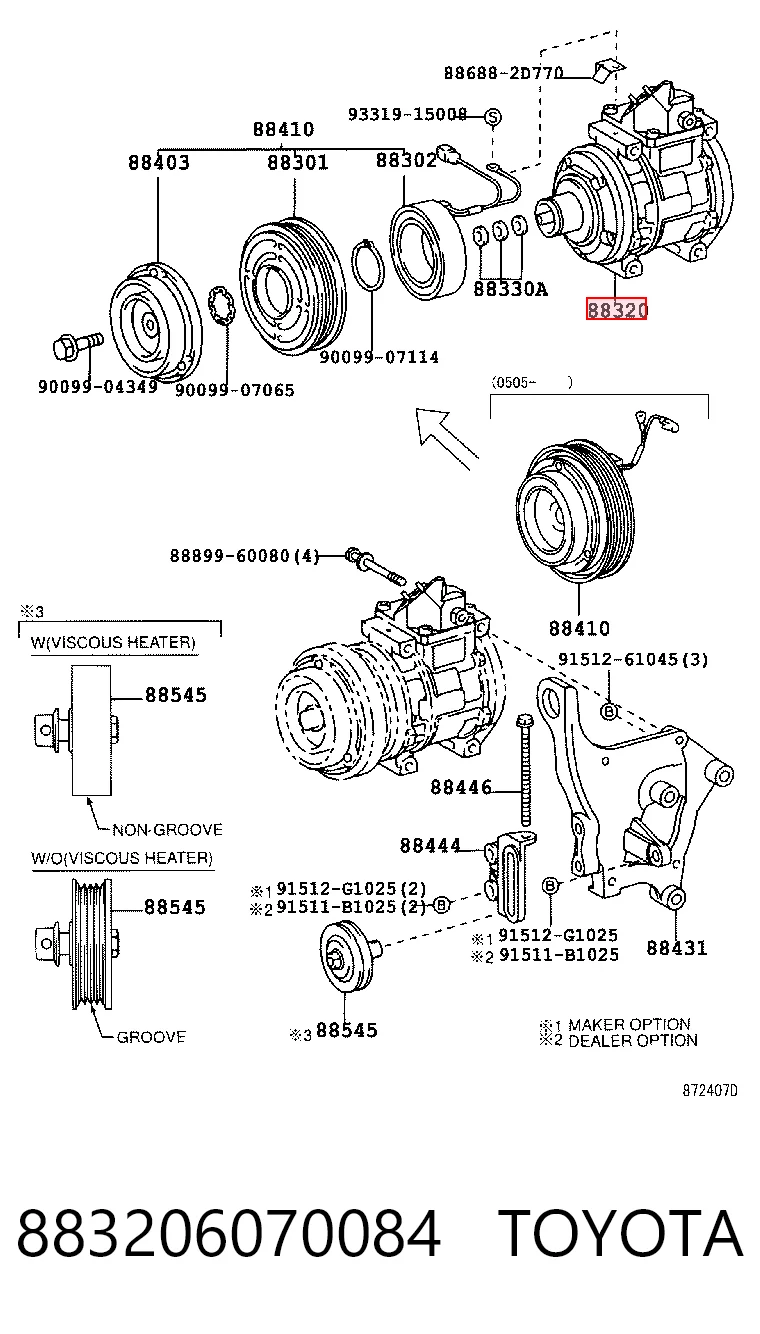 Купити Компресор кондиціонера Toyota Land Cruiser 100 J10