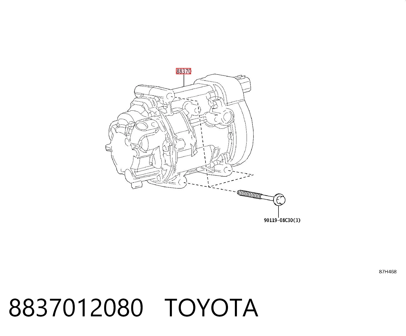Компресор холодоагенту на Toyota Prius  ZVW5