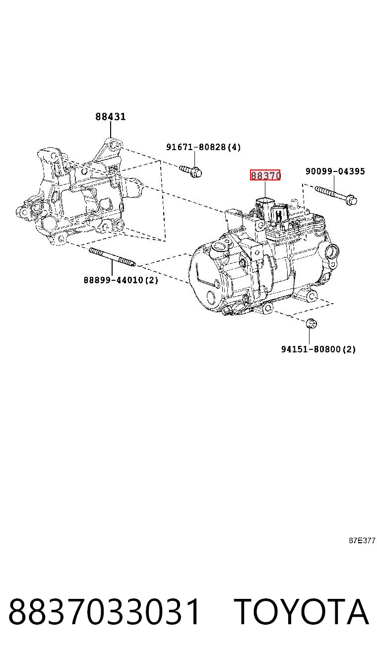 8837033031 Toyota Компресор холодоагенту