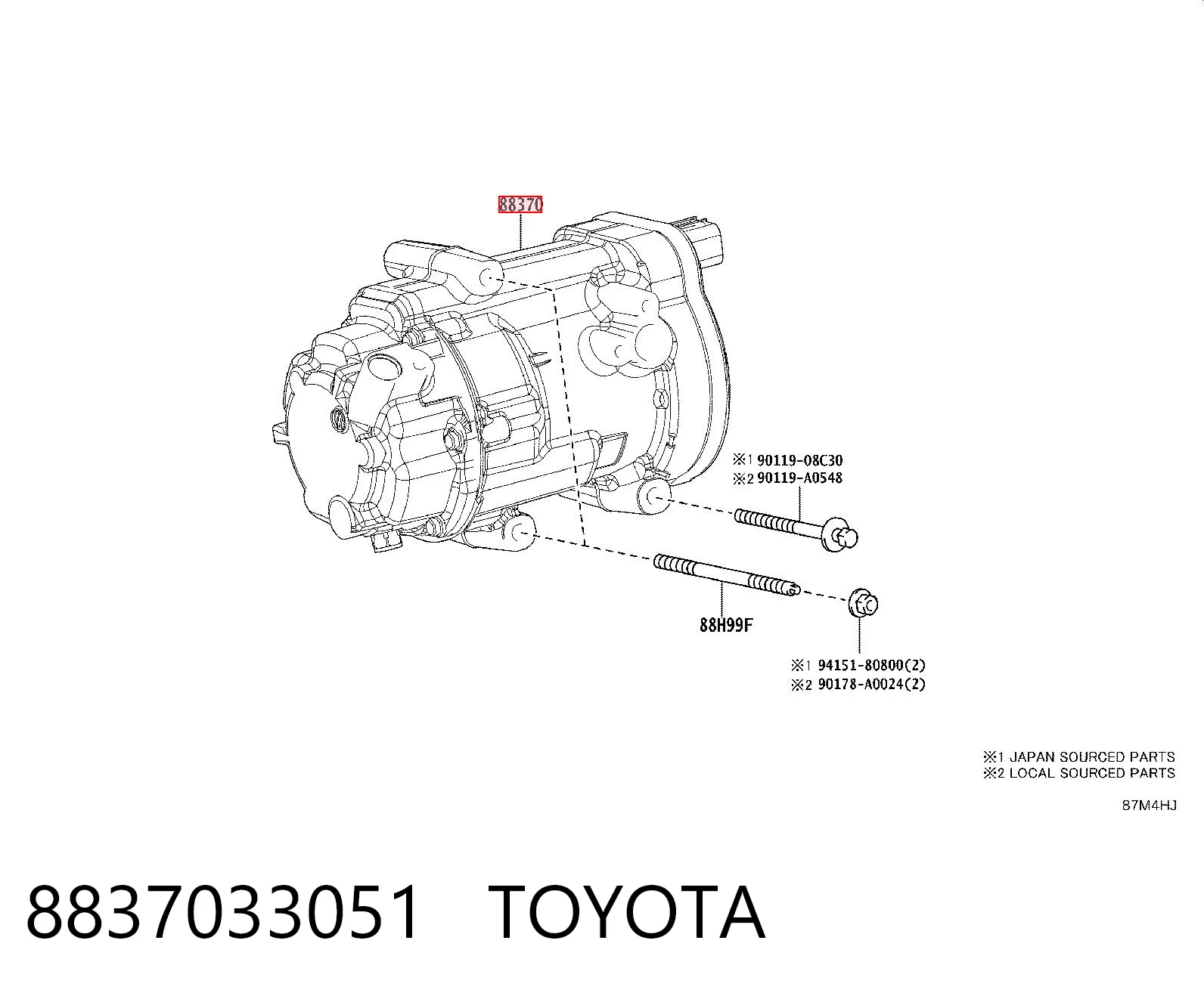 8837033051 Toyota Компресор холодоагенту