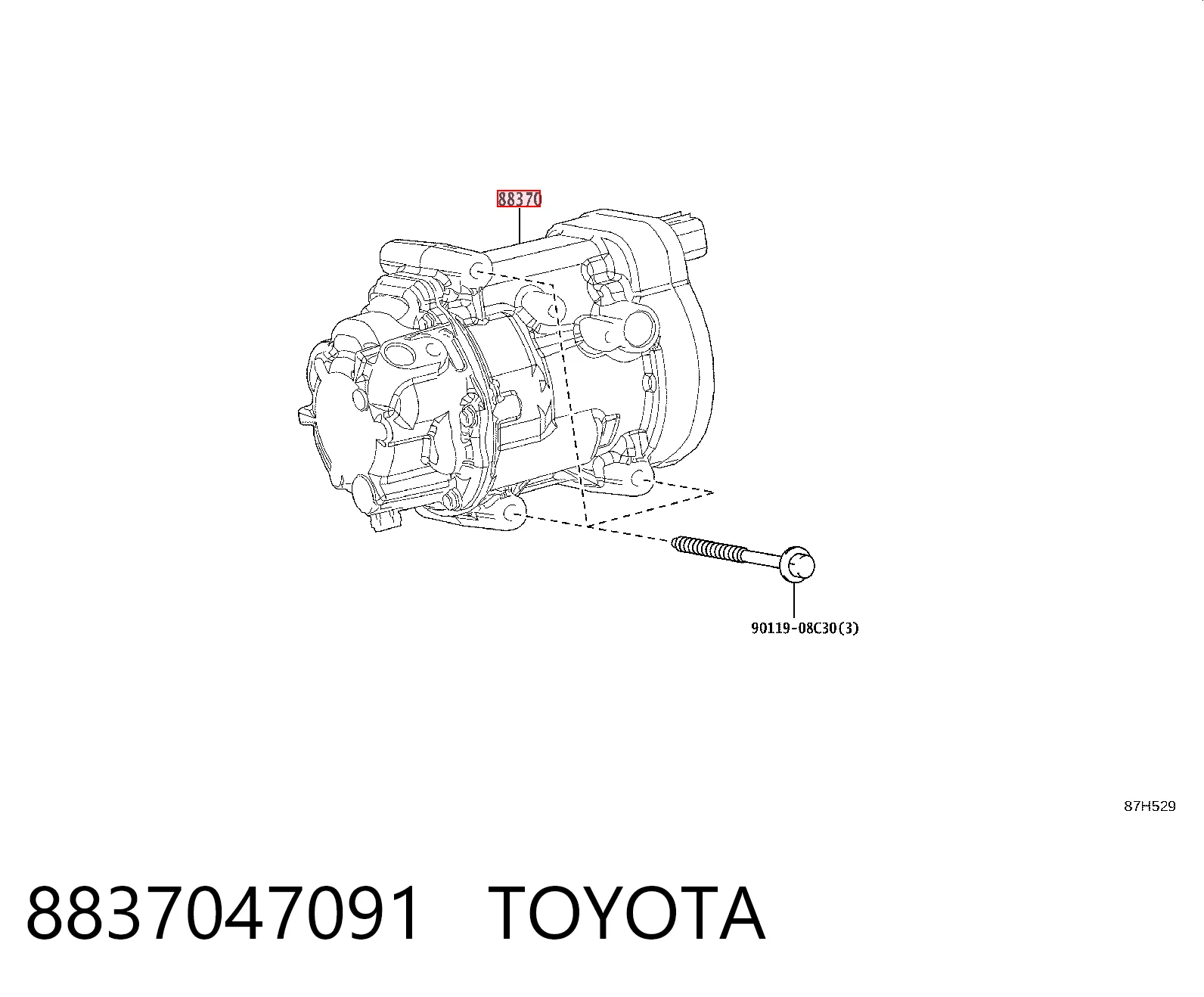 8837047091 Toyota Компресор холодоагенту