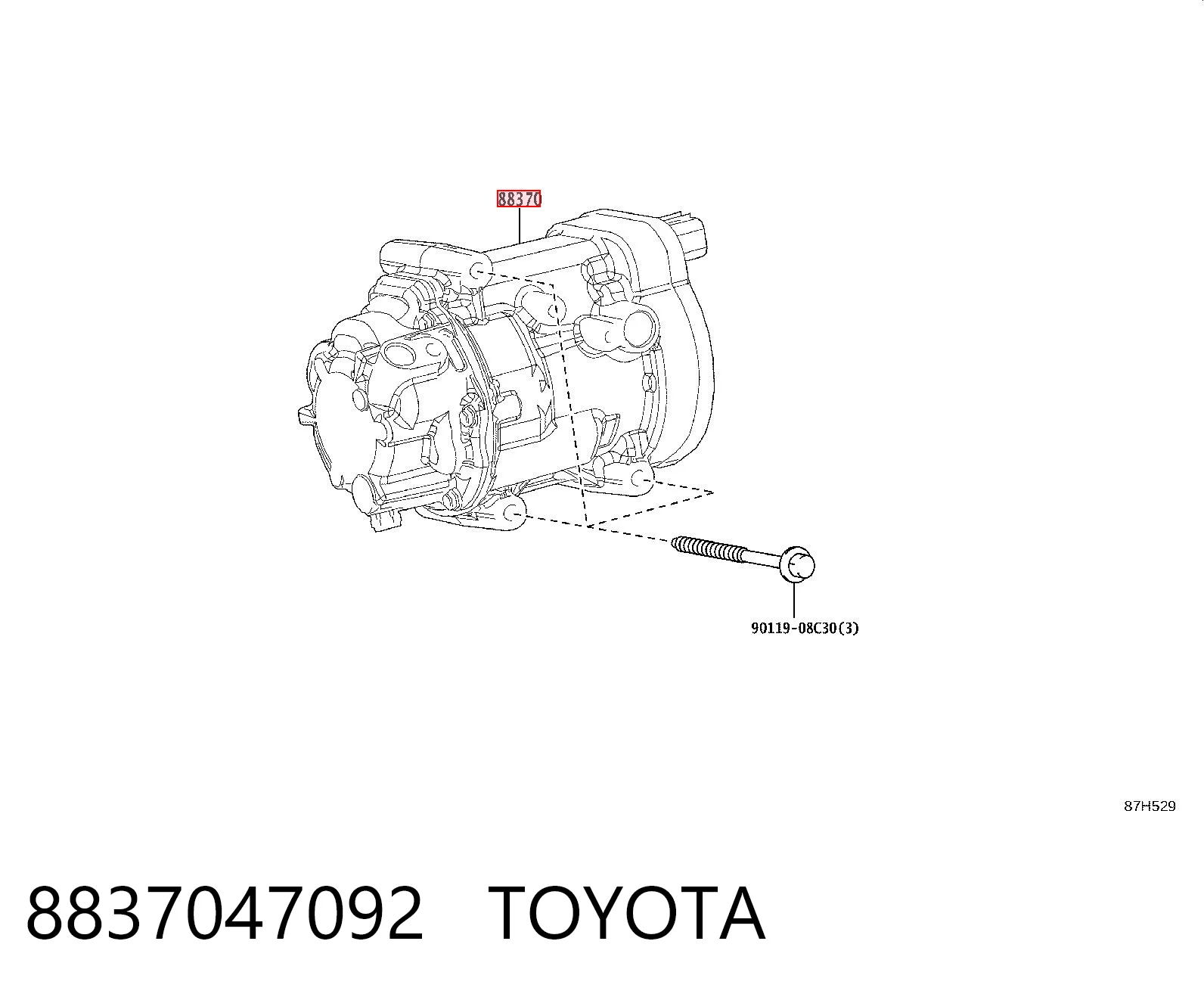 8837047092 Toyota Компресор холодоагенту