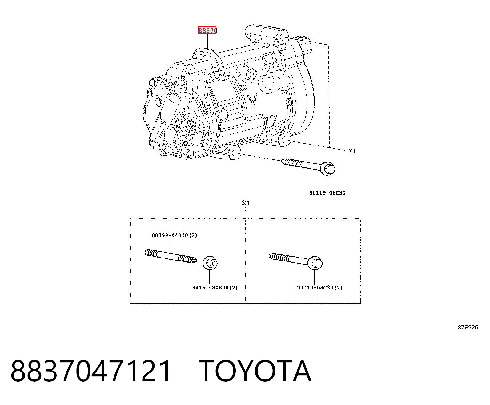 8837047121 Toyota Компресор холодоагенту