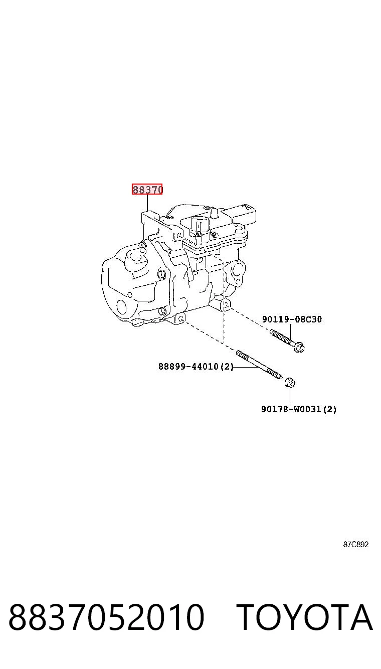 8837052010 Toyota Компресор холодоагенту