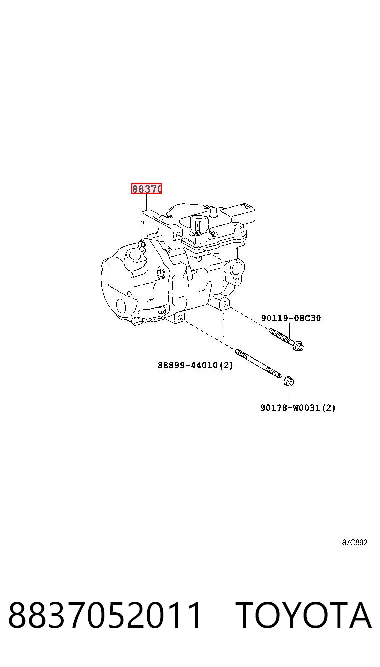 8837052011 Toyota Компресор холодоагенту