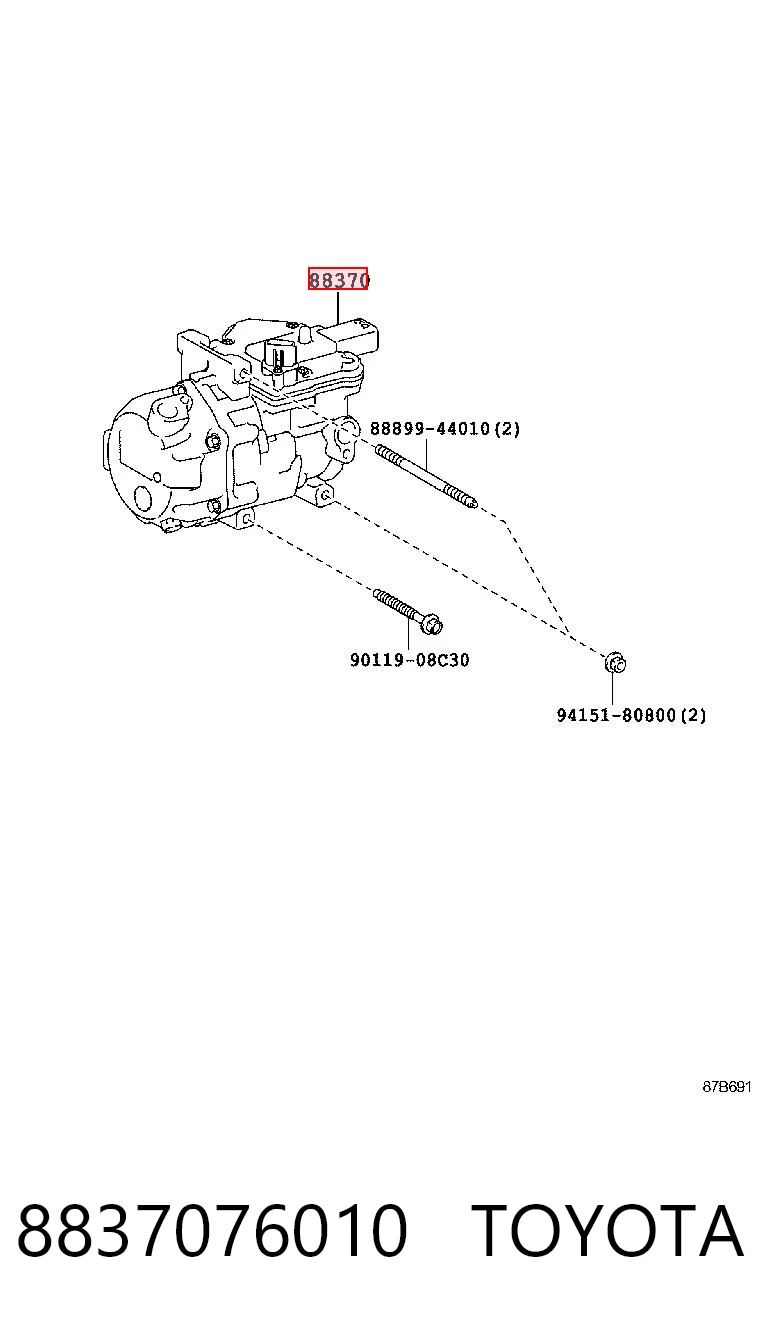 8837076010 Toyota Компресор холодоагенту