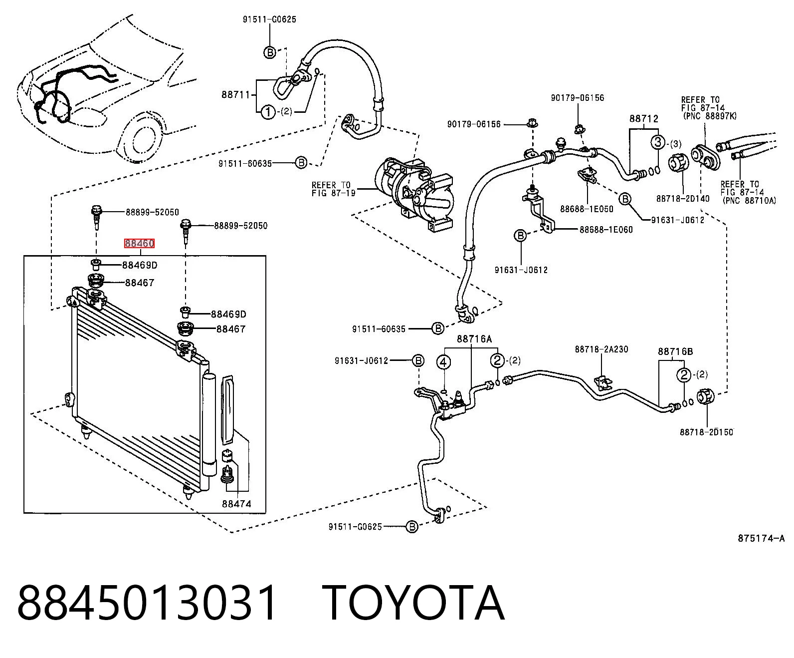 8845013031 Toyota Конденсатор