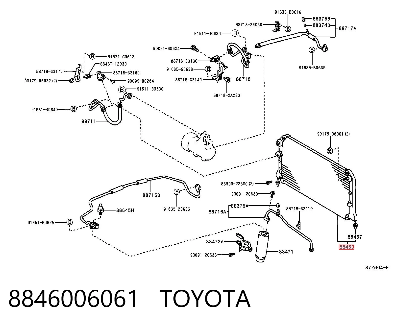 8846006061 Toyota Конденсатор