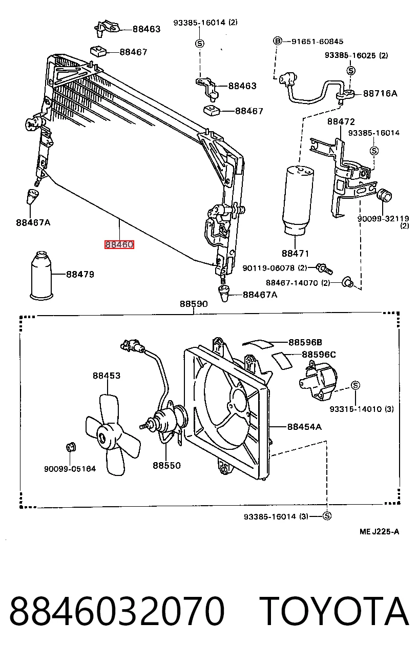 Купити Радіатор кондиціонера Toyota Camry II V2