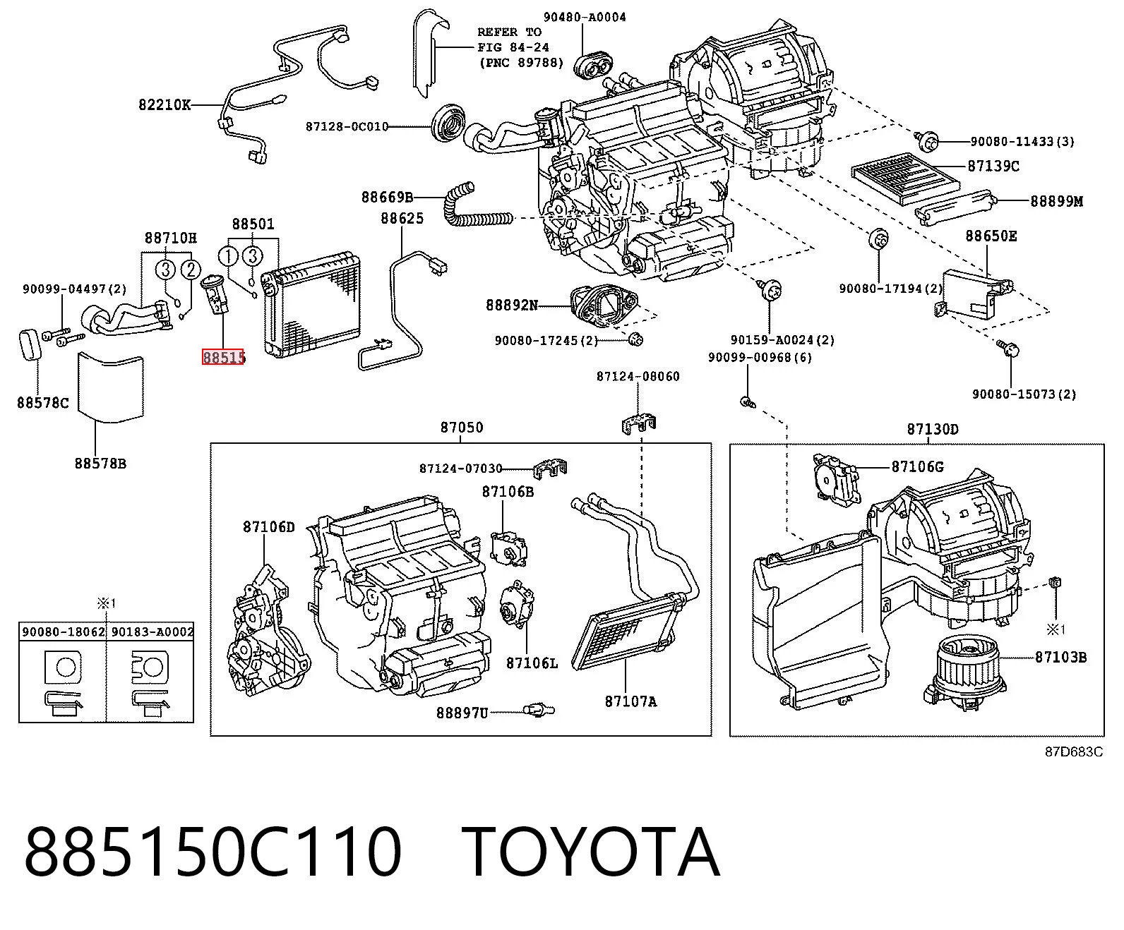 885150C110 Toyota Клапан розширювальний