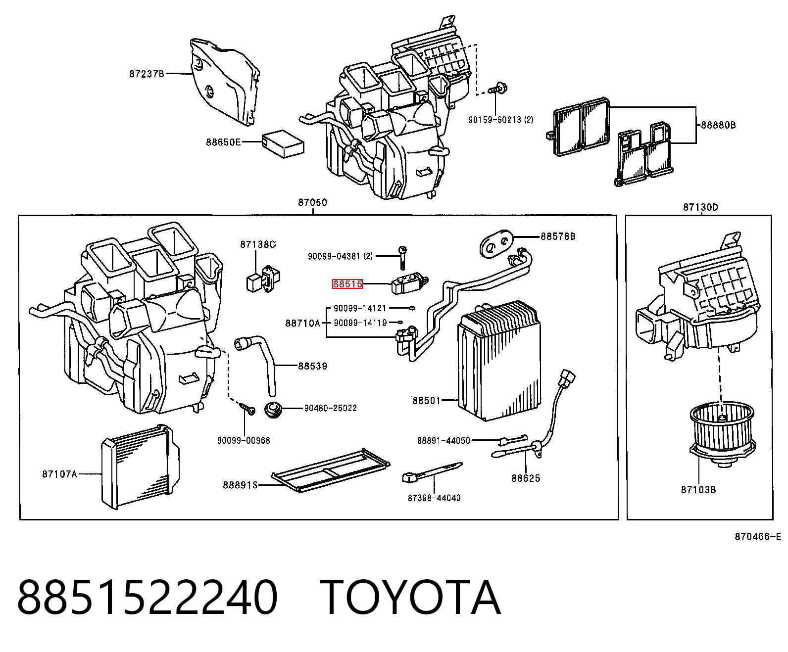 8851522240 Toyota Клапан розширювальний