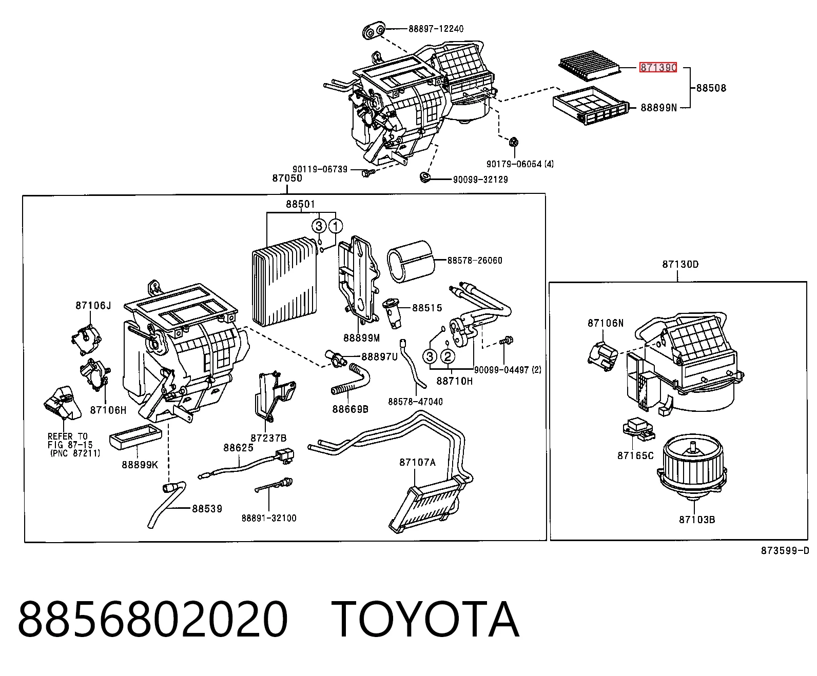 8856802020 Toyota Внутрішньосалонний фільтр