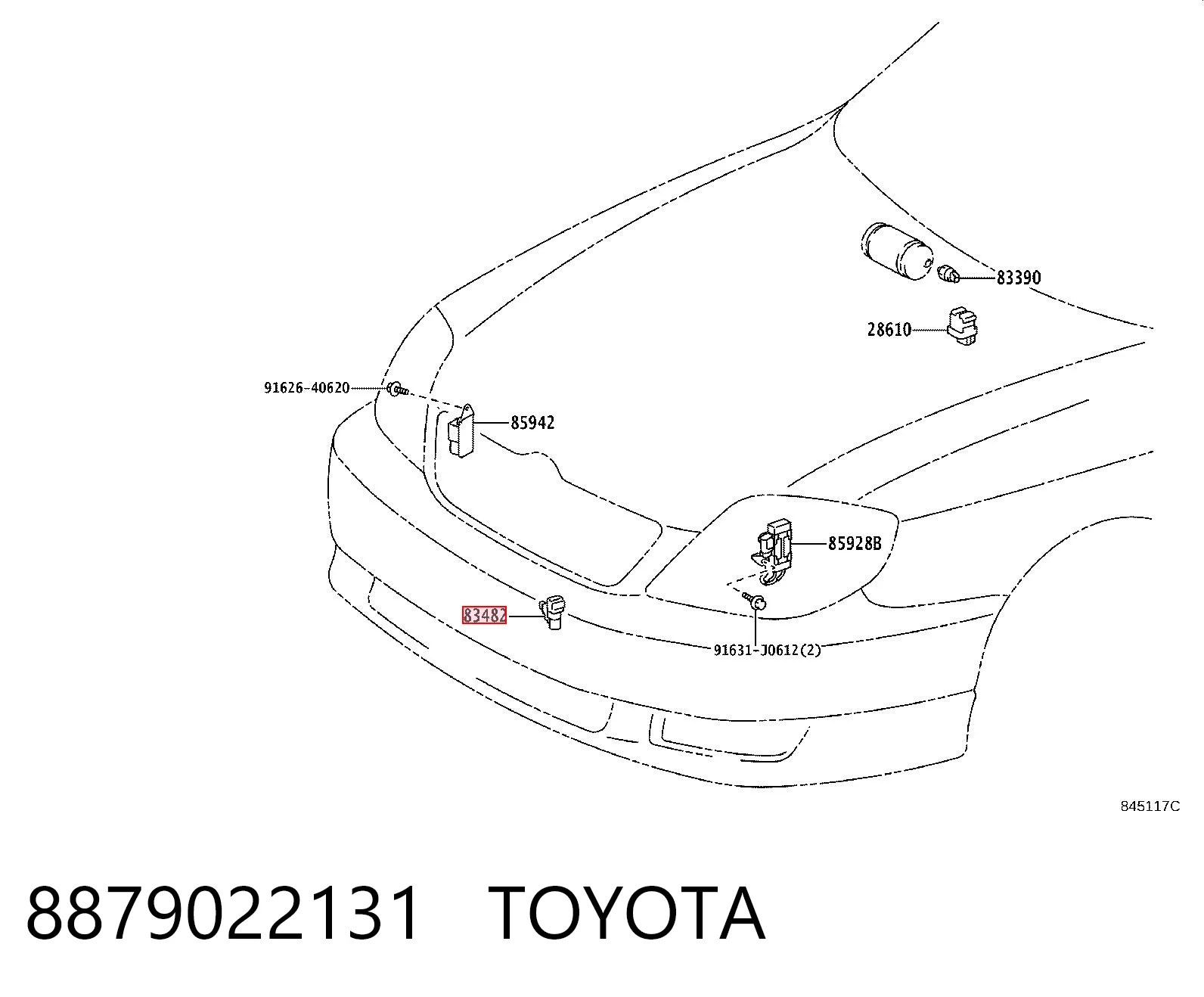 8879022131 Toyota Датчик температури навколишнього середовища