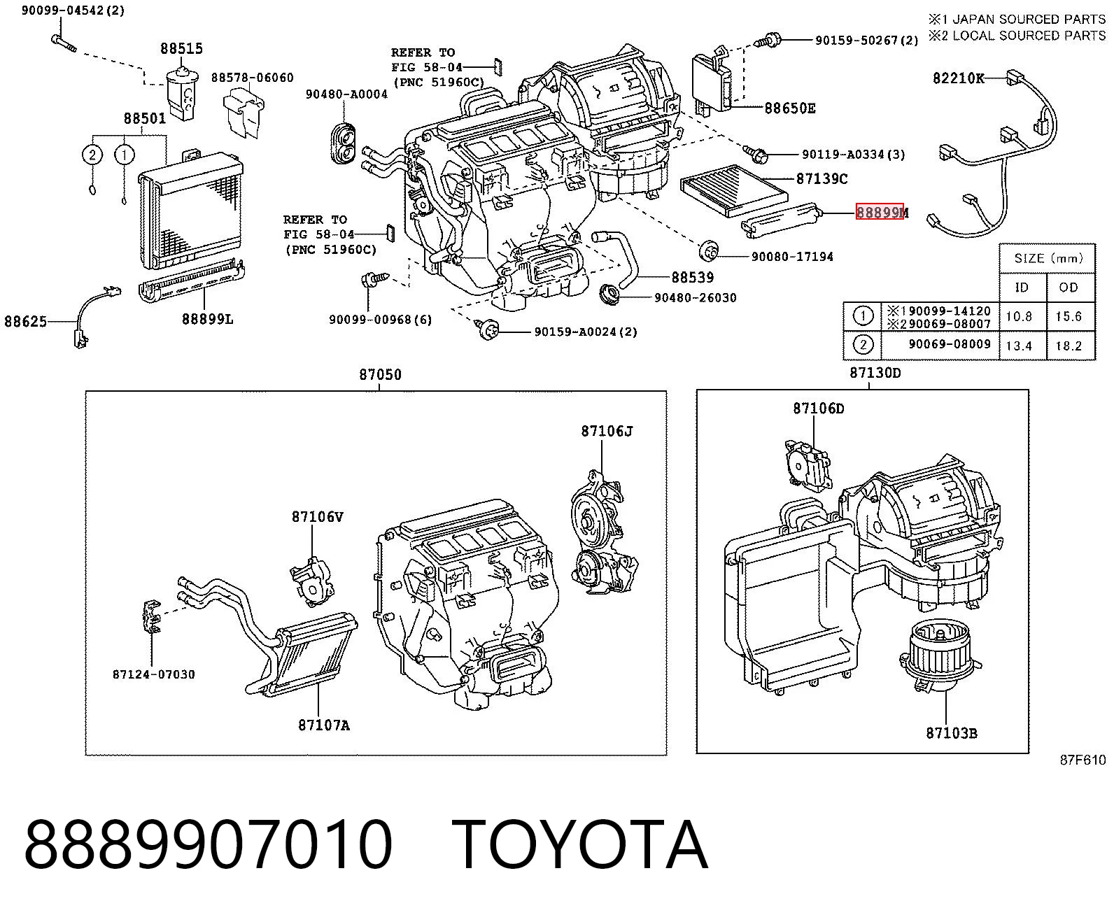 8889907010 Toyota 