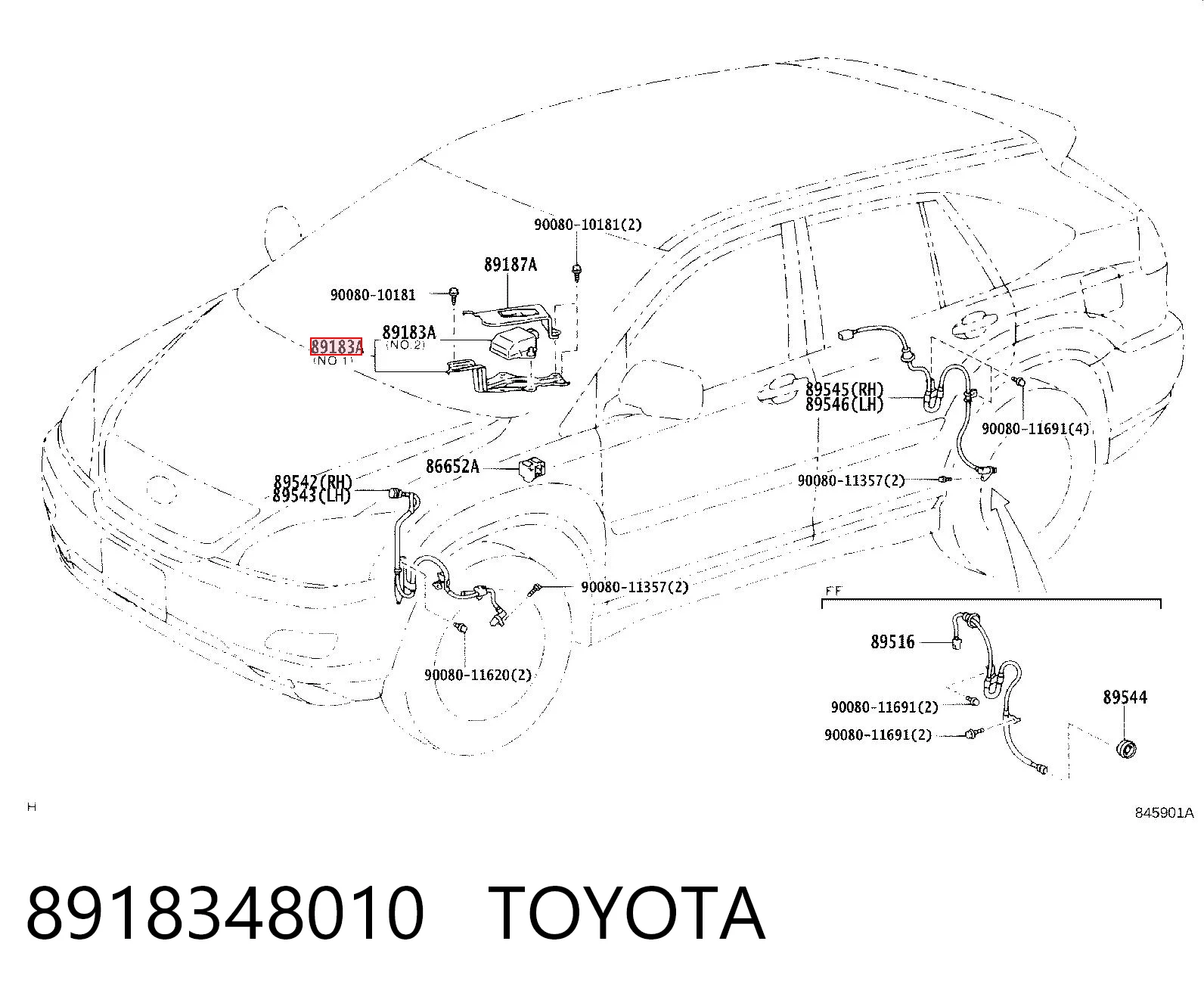 8918348010 Toyota Датчик поперечного прискорення (ESP)