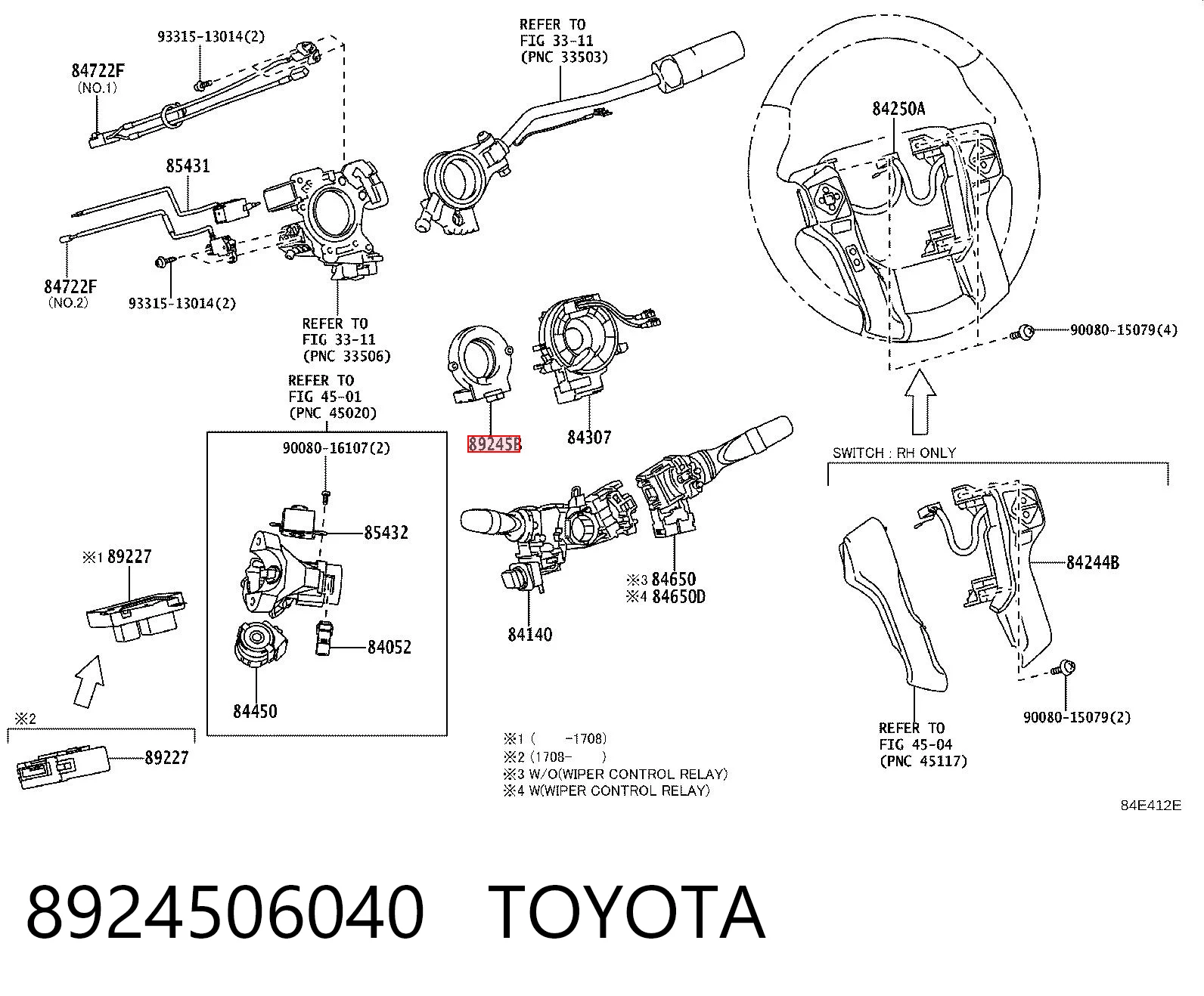 8924506040 Toyota Датчик керма