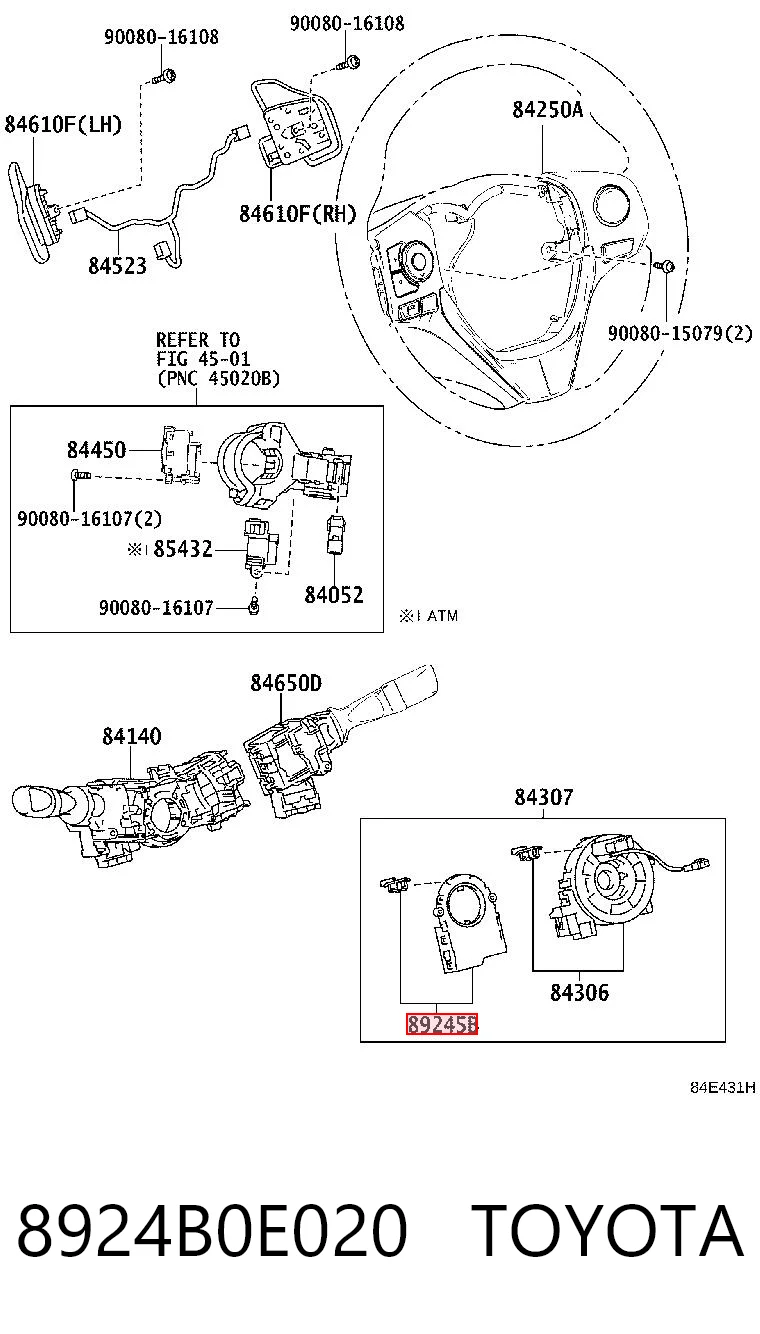 8924B0E020 Toyota Датчик керма