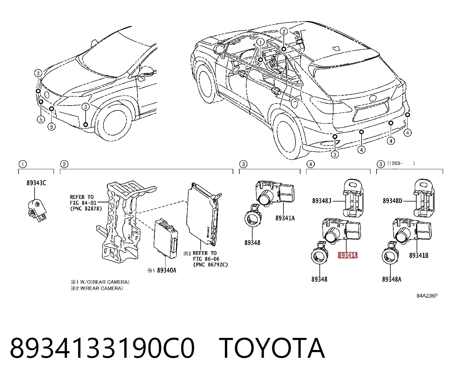 8934133190C0 Toyota Датчик сигналізації парковки, парктронік, бічний