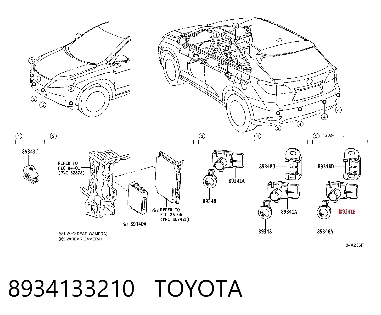 8934133210 Toyota Датчик сигналізації парковки (парктронік), передній / задній, бічний