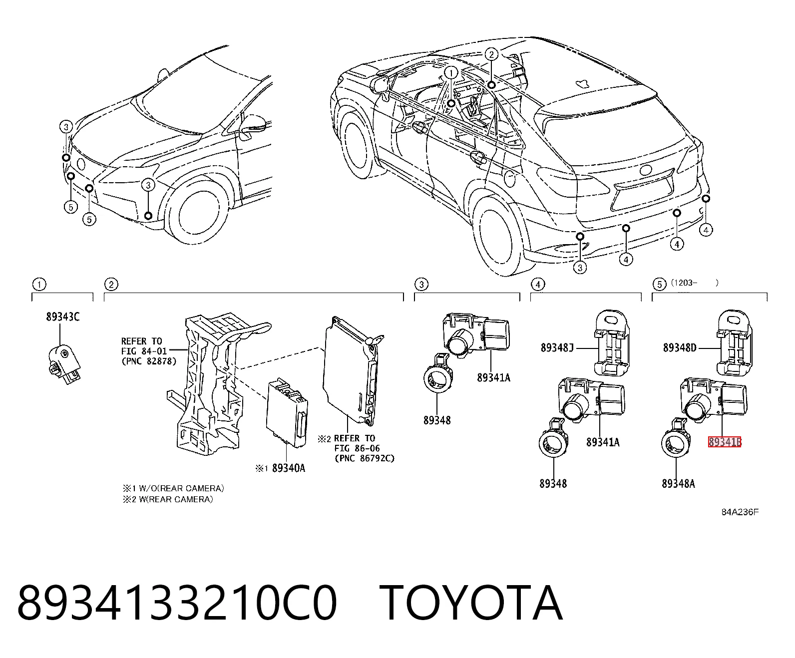 8934133210C0 Toyota Датчик сигналізації парковки (парктронік), передній / задній, бічний