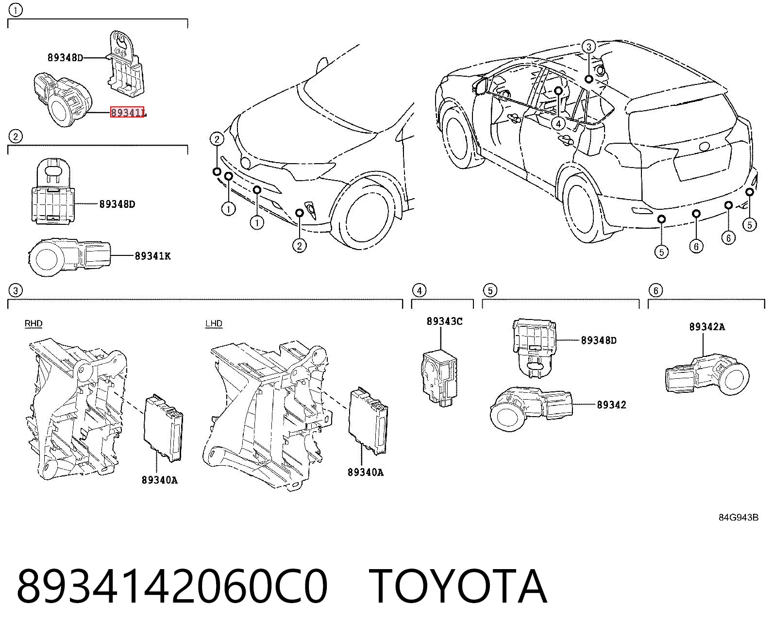 8934142060C0 Toyota Акустична паркувальна система