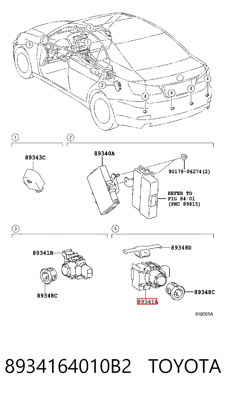 8934164010B2 Toyota Акустична паркувальна система