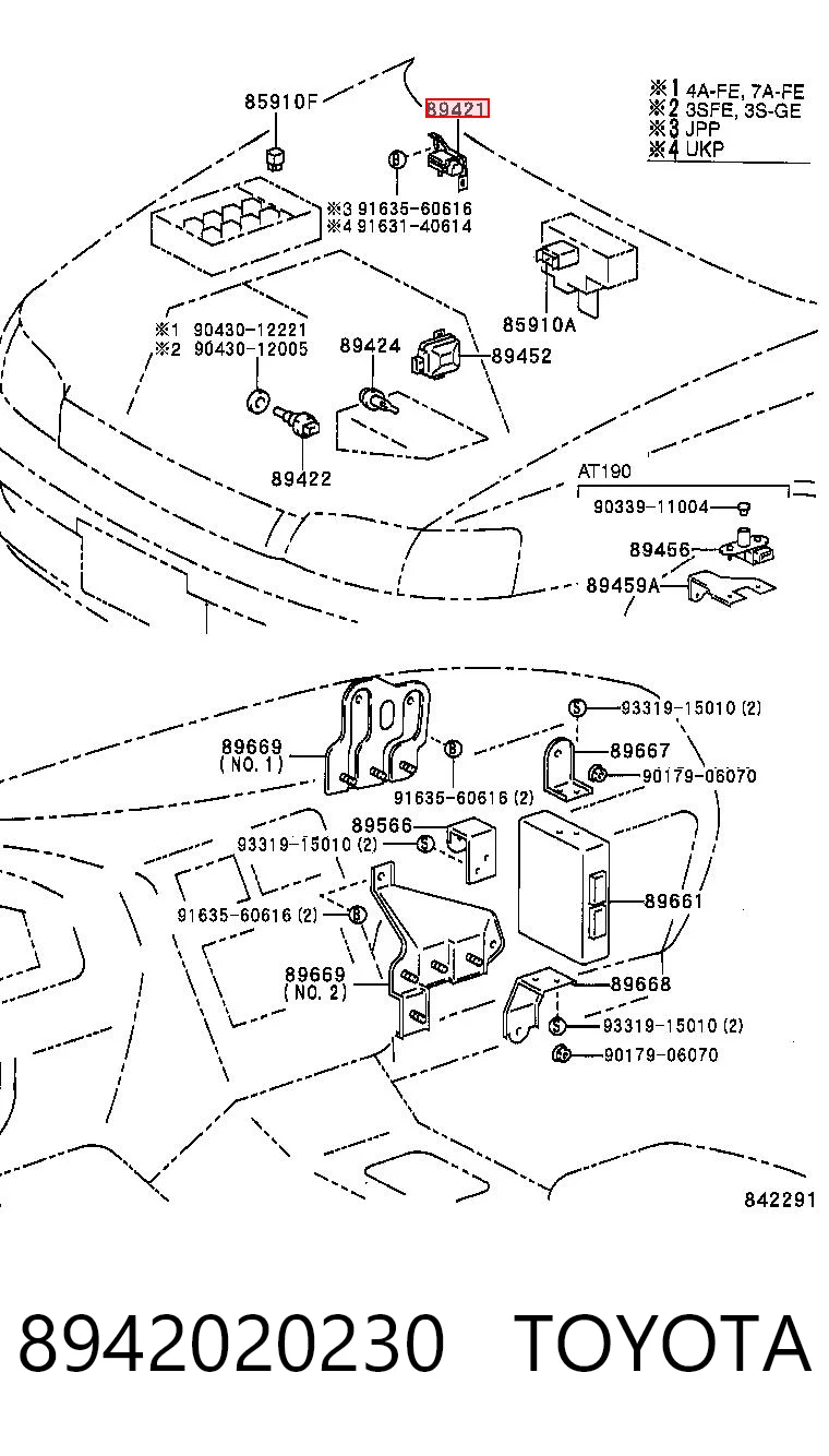 8942020230 Toyota Датчик наддува