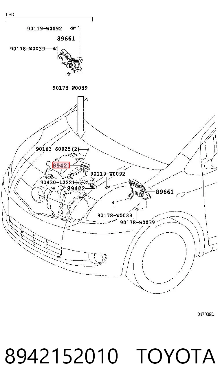 8942152010 Toyota Датчик наддува