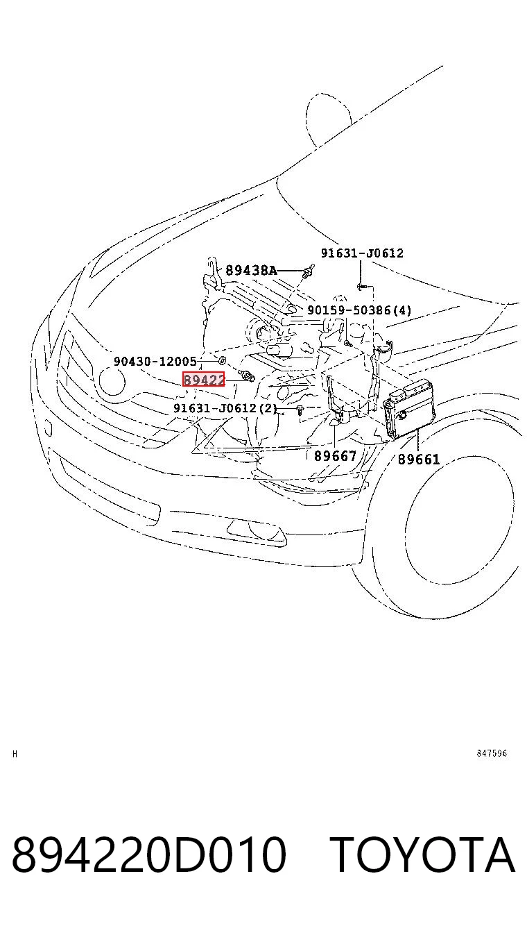 894220D010 Toyota Приймач покажчика температури води