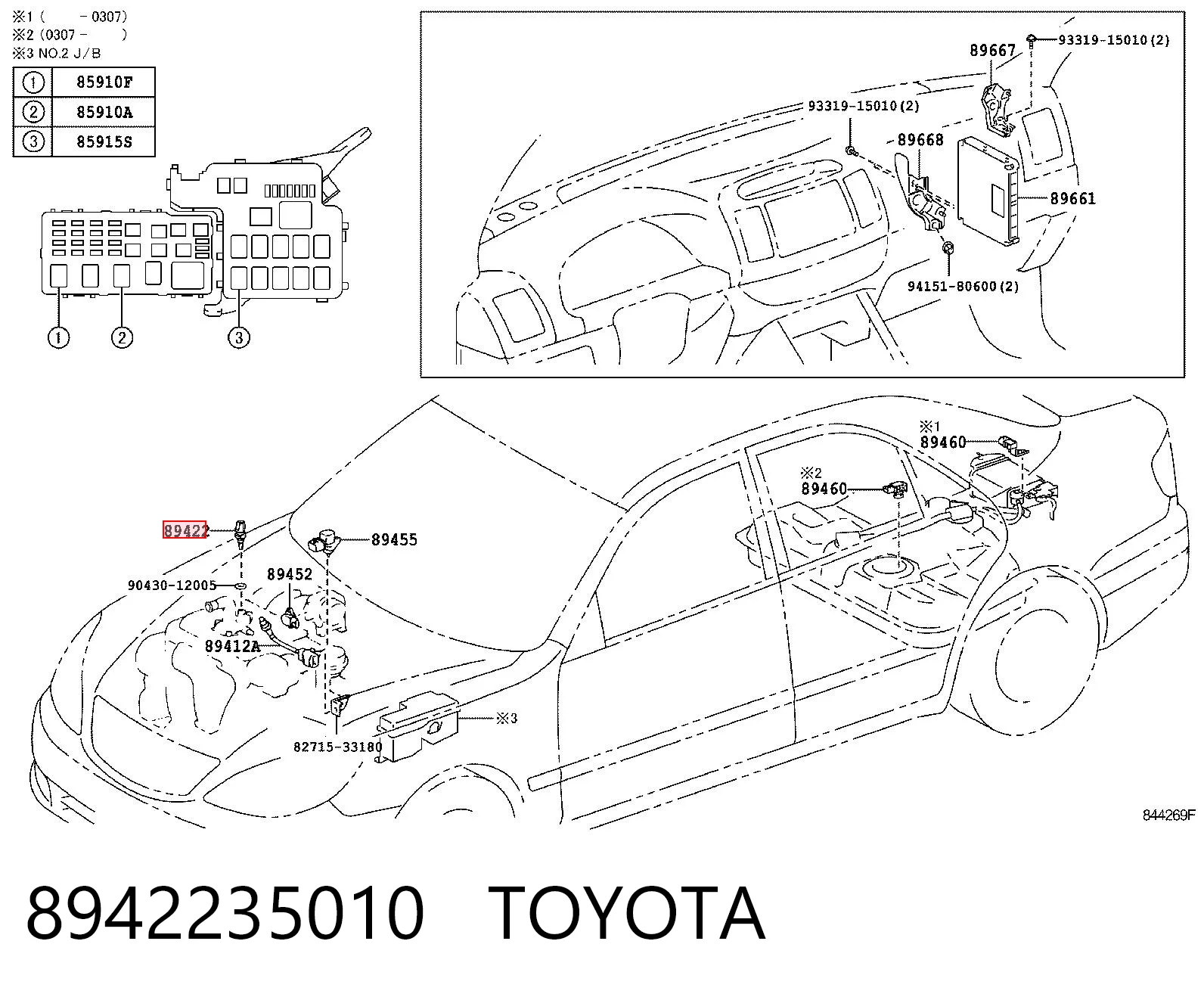 8942235010 Toyota Покажчик температури охолоджуючої рідини