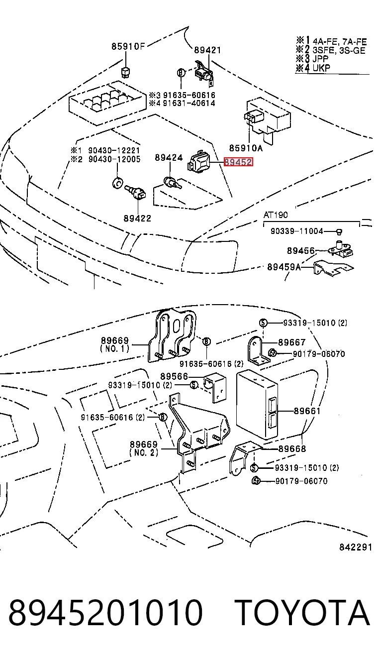 8945201010 Toyota Датчик положення дросельної заслінки (потенціометр)