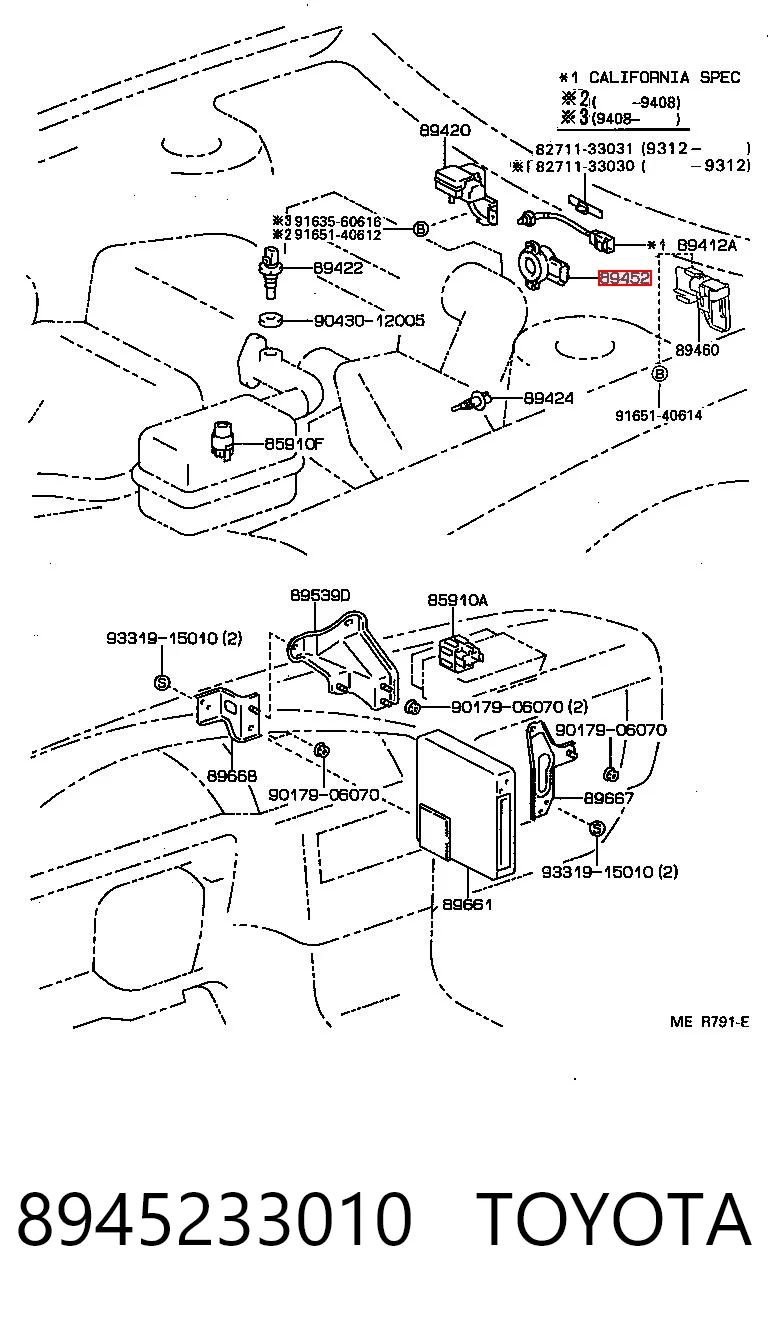 8945233010 Toyota Датчик положення дросельної заслінки (потенціометр)