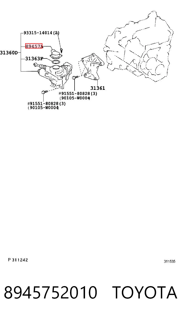8945752010 Toyota Датчик включення зчеплення