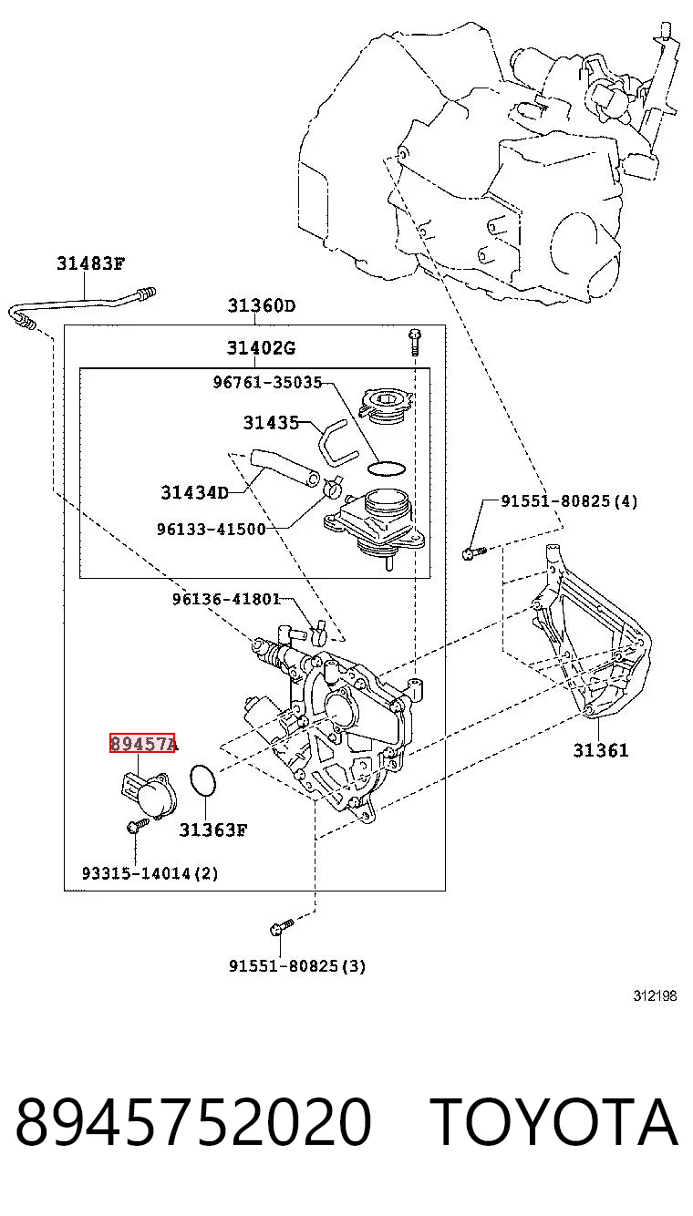 8945752020 Toyota Датчик включення зчеплення
