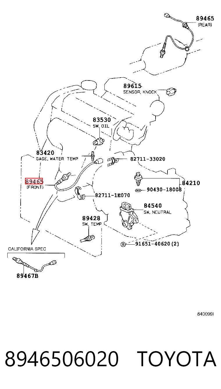 Купити PYHK1886Z Mazda Лямбда-зонд, датчик кисню після каталізатора, лівий