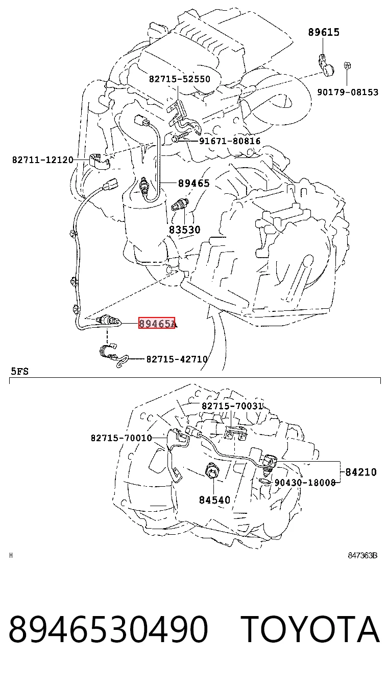 8946530490 Toyota Лямбда зонд після каталізатора