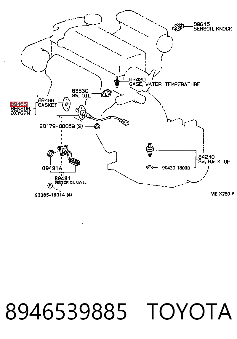 Датчик кисню на Toyota Carina E T19