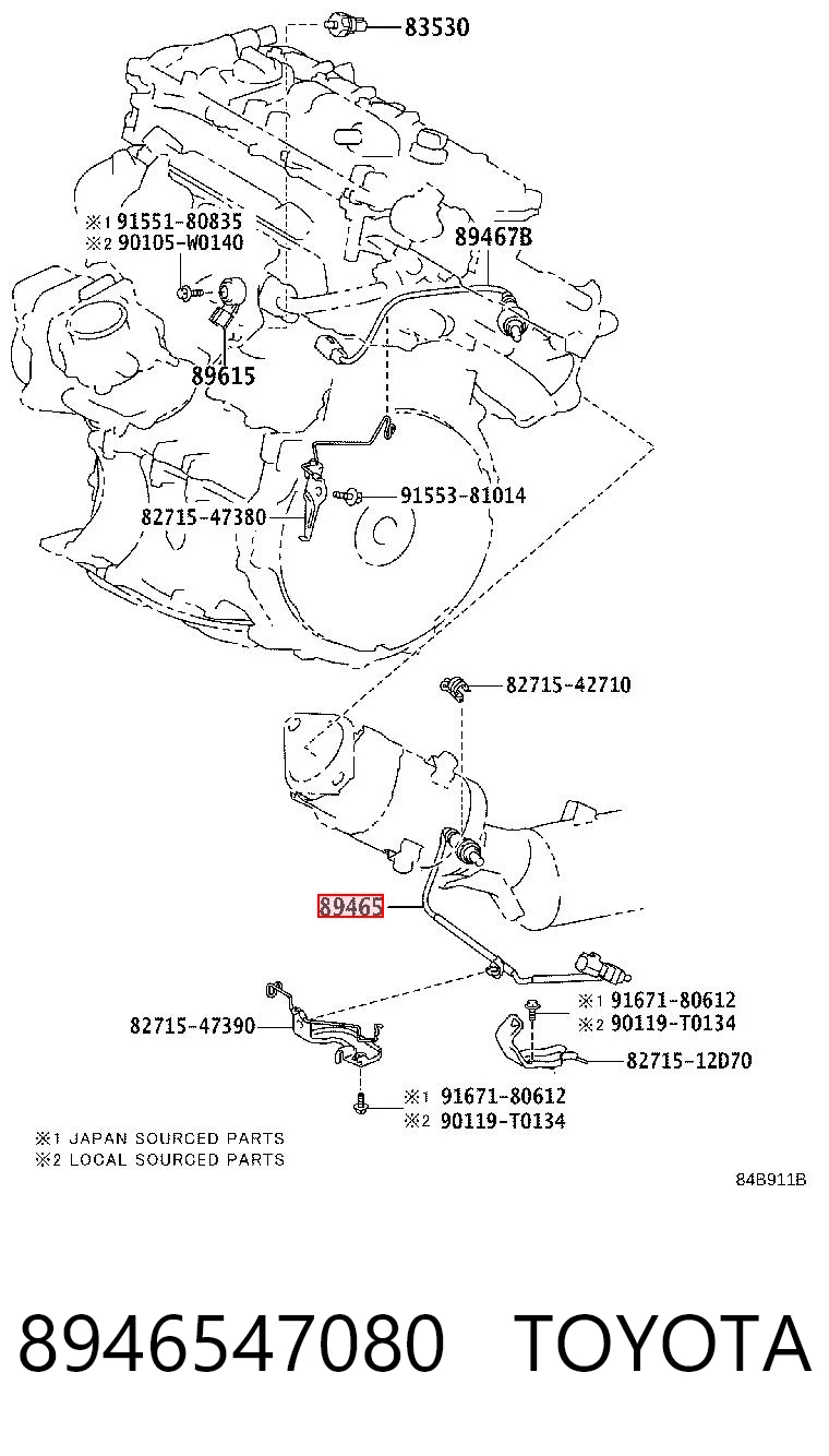 8946547080 Toyota Датчик кисню