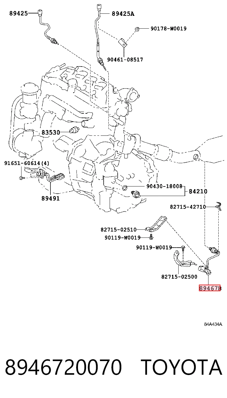 8946720070 Toyota Лямбдазонд, датчик кисню до каталізатора