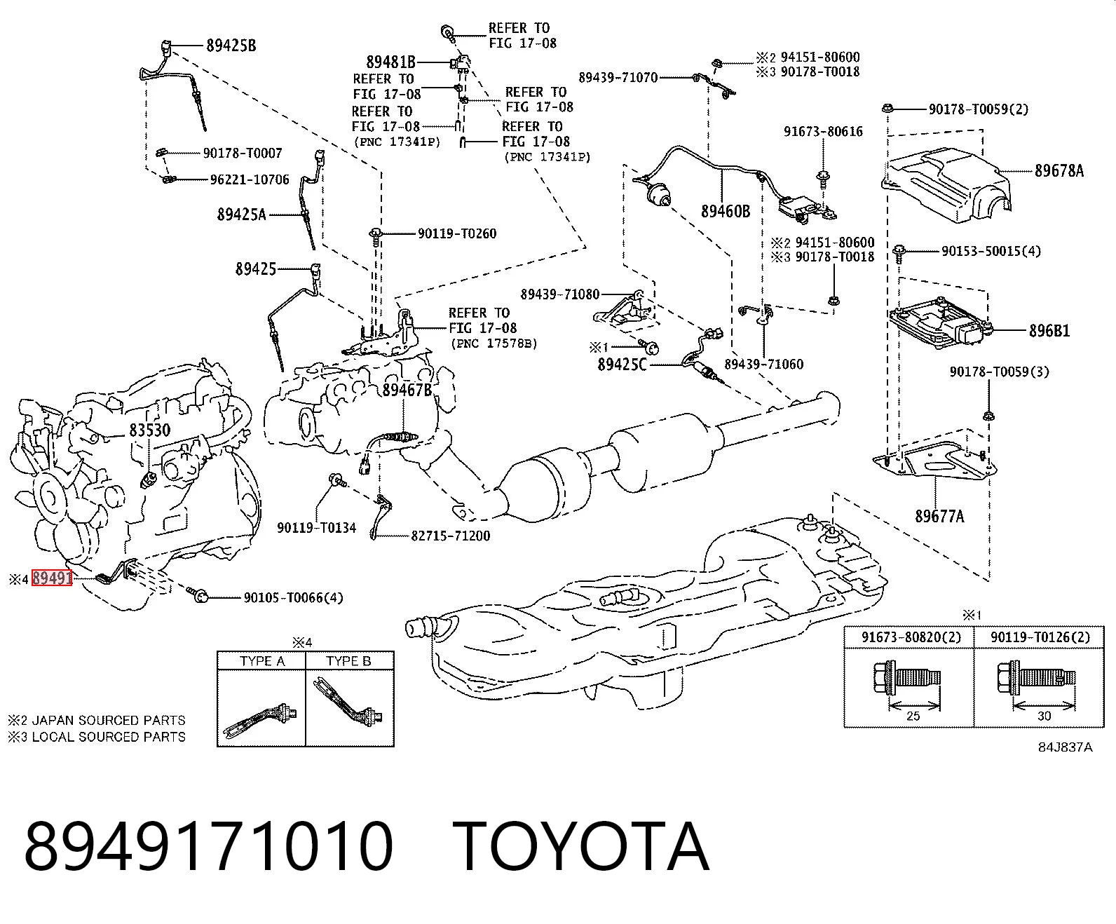 8949171010 Toyota Датчик рівня мастила