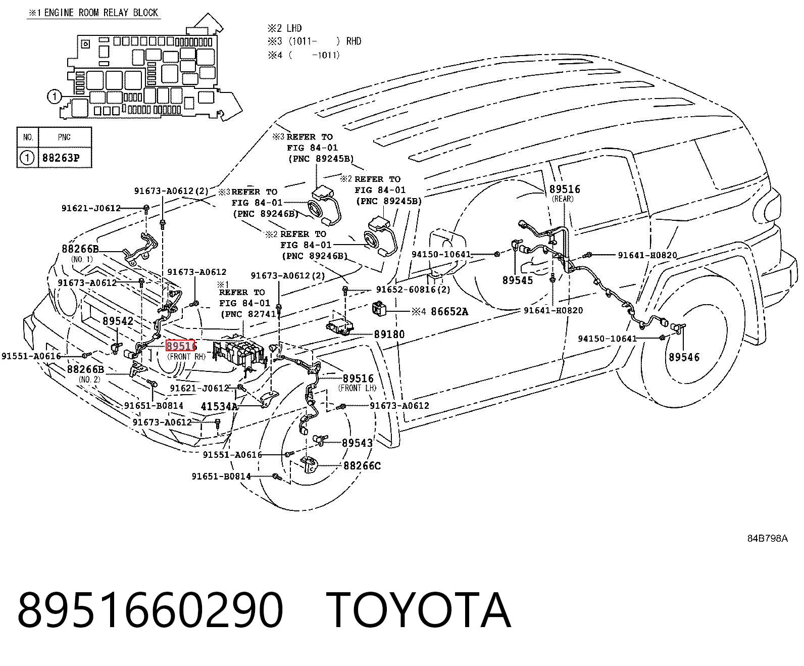 8951660290 Toyota Провід датчика АБС передній правий
