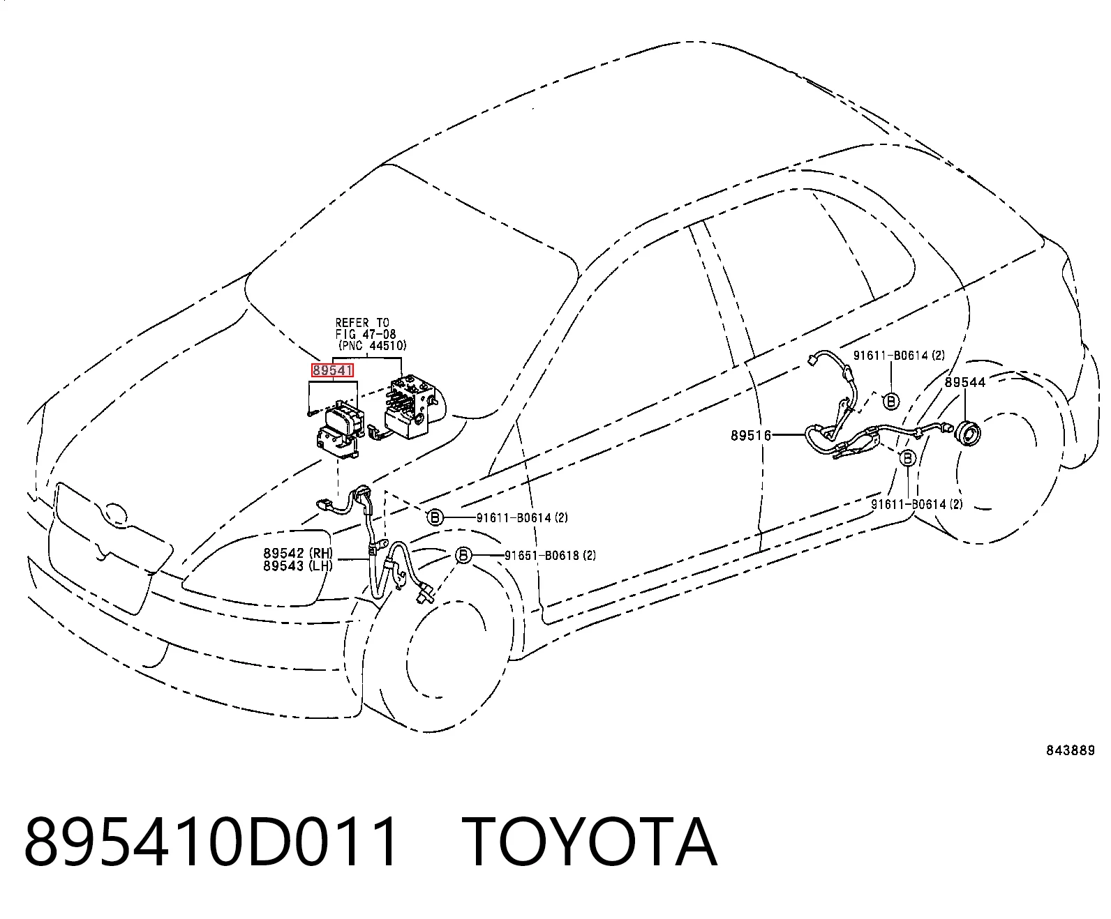  Блок АБС Toyota Yaris 